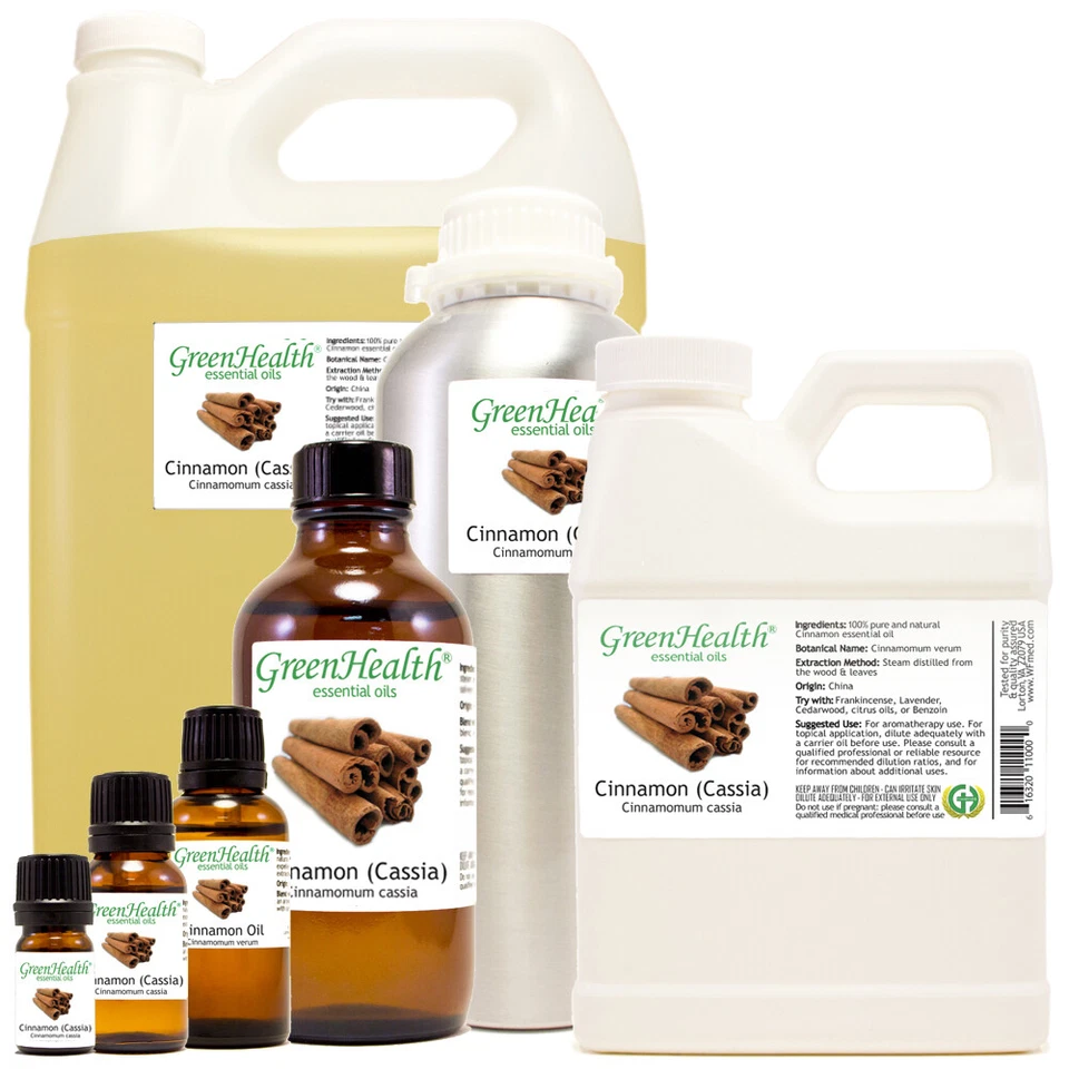 Aceite esencial de canela (cassia) GreenHealth 100 % puro muchos tamaños envío gratuito Foto 2 de 4