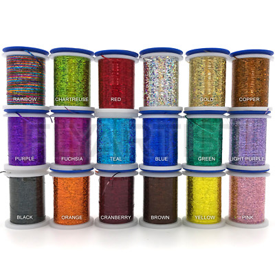 VEEVUS HOLOGRAPHIC TINSEL - Fly Tying Jig & Craft Material - Small Medium Large