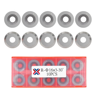 XCAN 16mm Round Carbide Inserts Replacement Cutter for Wood Turning Lathe Tools