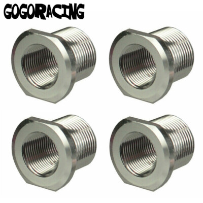 4 PACK Stainless Steel Adapter Muzzle Thread Convert 1/2x28 TPI to 5/8x24 TPI