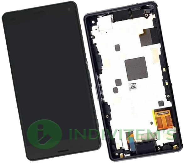 FüR Sony Xperia Z3 Compact D5803 Display Komplettes Bildschirm Lcd Touch Rahmen-image