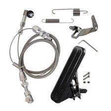 Bodenmontage Gaspedal + 24“ SS Gaszug & Halterung Federset Street Rod Ford SBC