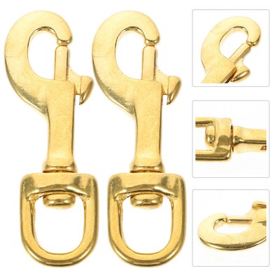 2pcs Brass Attachment Clips Multi-function Trigger Swivel Hooks