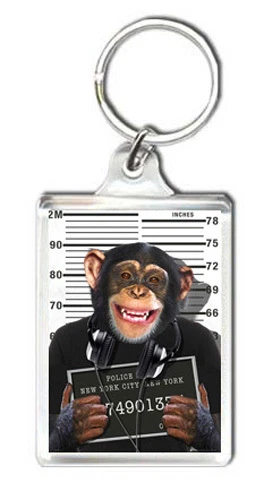THE CHIMP MUGSHOT KEYRING LLAVERO