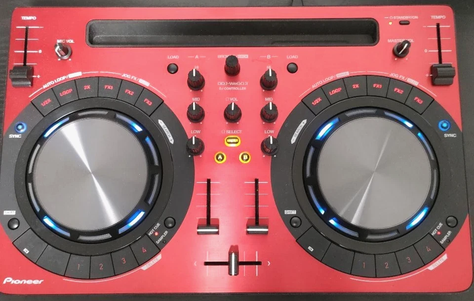 Pioneer DDJ WEGO3 R DJ Controller Red ＆ Clear Cover USB Cable Tested working JP - Image 3 of 4