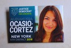 Alexandria Ocasio Cortez 2018 New York Congress campaign pin button political