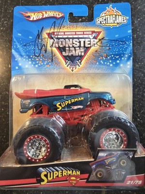 Hot Wheels Monster Jam Superman Signed by Chad Fortune 21/75 | eBay
