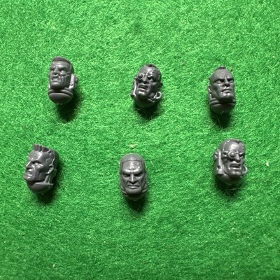 Warhammer 40K gemischt Space Marines nackter Kopf Bit x6 BITS KONVOLUT GAMES WORKSHOP  
