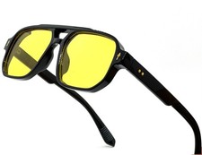 Retro Pilot Aviator Style Oversized Square Rectangular Frame Fashion Shades New