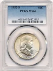 1952-S Franklin Half Dollar 50C Silver PCGS MS66 San Francisco