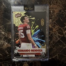 2026 Wild Card Fernando Mendoza True 1 Of 1 Rookie Card SPLAT GOLD FOIL