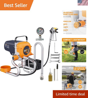 #ad #ad High Efficiency 3300 PSI Paint Sprayer with Stainless Steel Build for Durability $277.99