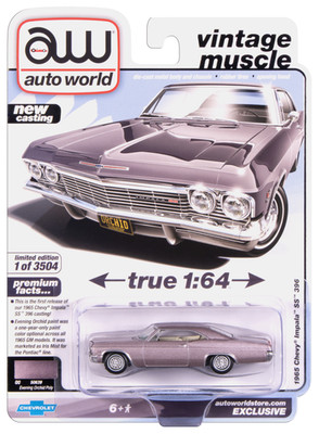 Auto World 1965 Chevy Impala SS 396 (Evening Orchid Poly) (AW