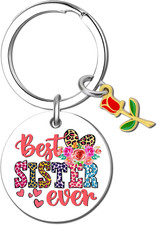 Sister Keychain Best Sister Ever Gifts for Adult Sisters Unique Birthday Christm