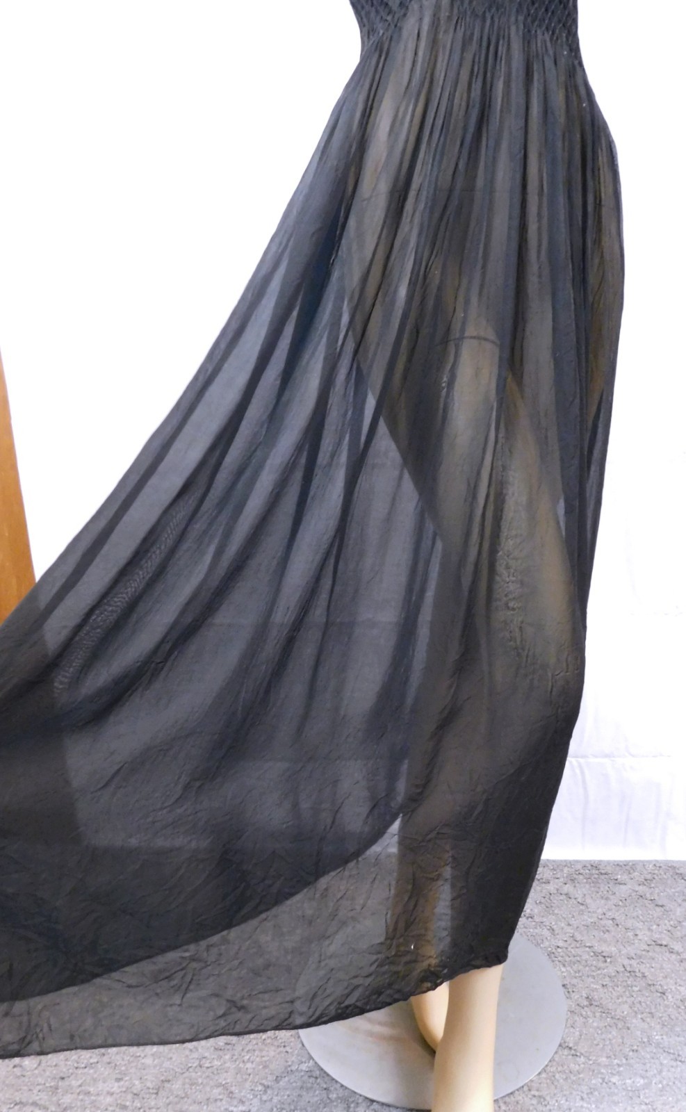 Vintage 1930s 30s Greek Revival Honeycomb Pure Silk Dress Gown Nightgown S