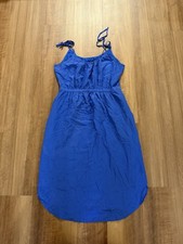 Madewell Woman’s Silk Dress Size 6 Blue 100% Silk Pocket Dress