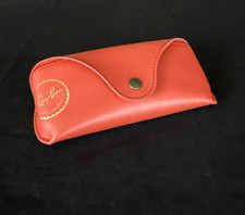 Ray-Ban Coral Red Leather Eyeglass Sunglass Case Limited Edition Luxottica
