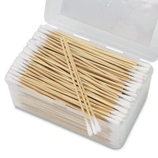 500 Pc Cotton Swab Applicator Q-tip Swabs 6 Extra Long Bamboo Handle Cleaning