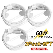 3Pack 60W USB C Type-C Cable 6FT Fast Charging Cord For Samsung Android Macbook