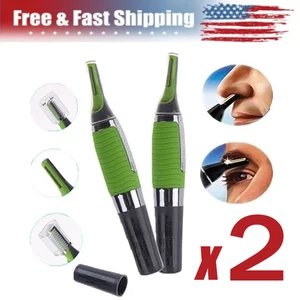 2x Hommes Nez oreille Cou du visage Sourcils cheveux Moustaches de la barbe Matrice Rasoir Clipper PE