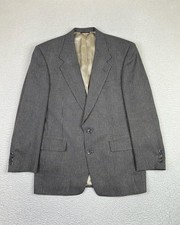 Vintage Hart Schaffner  Marx Blazer Mens 40R Gray Glen Plaid Nordstrom 90s