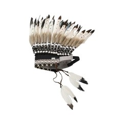 Feather Headdress Dramatic Headwear Black for Costume Parties