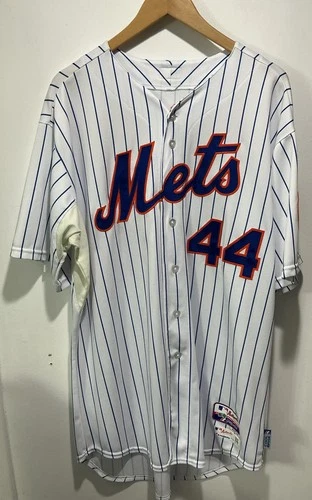 NEW YORK METS Game Issued Worn Jersey #44 John Mayberry 2015 MLB Hologram