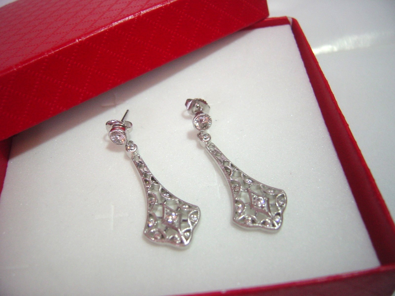 Solid Silver Earrings-WONDERFUL quality-high grad… - image 1