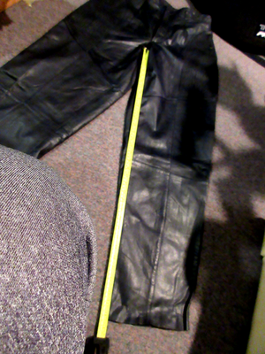 Pelle Pelle Marc Buchanan レザーショーツ パンツ Marc Buchanan Pelle Pelle Black Leather Pants 34 x 34 New w/Tags
