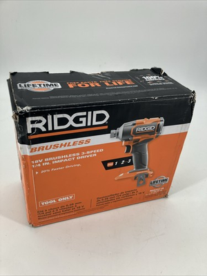 #ad Ridgid R862311B 18V Brushless 1 4quot; Impact Driver Tool Only New Open Box $64.95