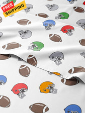 Football Bed Sheets - 4 Piece American Queen, 19 -