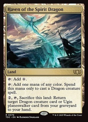 *MtG: 2x HAVEN OF THE SPIRIT DRAGON - Commander Tarkir: Dragonstorm Rare*