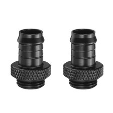 2pcs G1/4" x 9.5mm OD Water Cooling Barb Fitting Soft Tube Connectors, Black