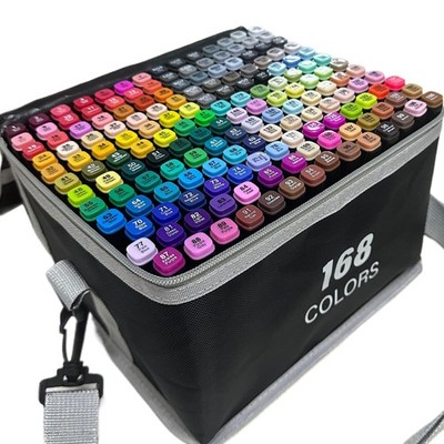 168Farben Marker Stifte Filzstifte Doppelspitze Marker Twin Tip Für DIY Graffiti