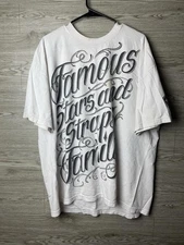 Famous Stars and Straps Y2K Logo T-Shirt Men's Size 2XL Gray