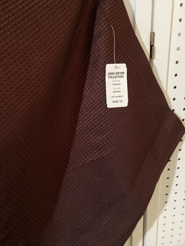 John Meyer Collection Women's Formal Skirt Suit Burgundy Black Size 12 NWT $260 - Image 4 of 4