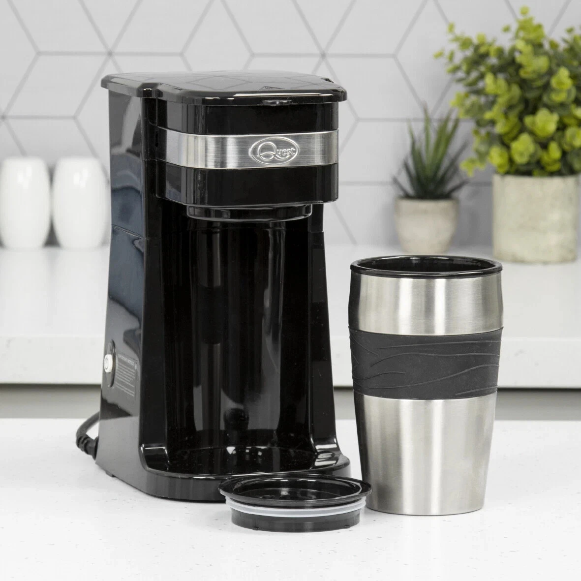 Quest Filter Coffee Machine / Portable Coffee Maker with Thermal Travel Mug