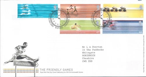 GB QEII 2002 Commonwealth Games Mchester First Day Cover Tallents House Postmark