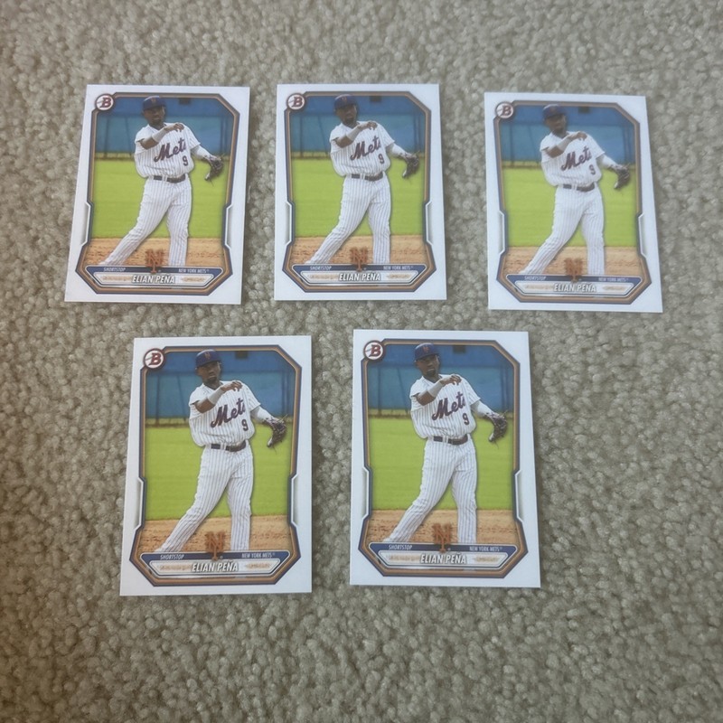 2026 Bowman Baseball Elian Peña 5-Card Lot #BP-91 Mets