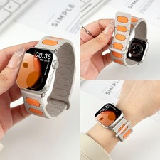 Magnetic Strap For Apple Watch Ultra3 49mm Series11 10 9 8 7 6 5 4 Silicone Band