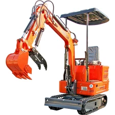 FREE SHIP B&S 13.5HP EPA Engine Mini Excavator + HYDRAULIC THUMB Crawler Digger