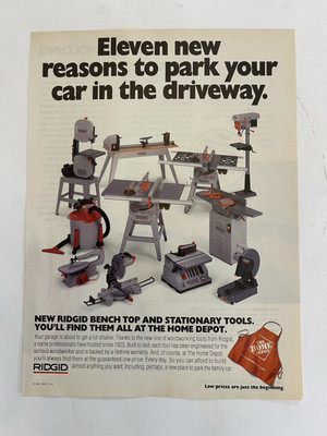 #ad #ad Vintage 1999 Print Ad Ridgid Power Tools Woodworking Carpentry Shop Garage Ad $7.97