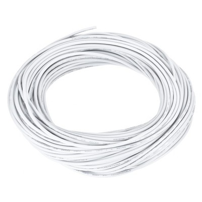 22AWG PVC Tinned 30m/100ft General Purpose Braided Electric Wire White