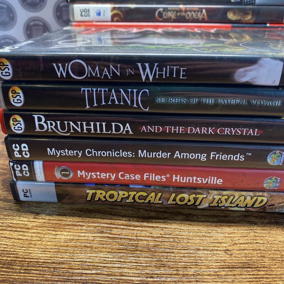 Joblot Of PC CD-ROM Computer Games Bundle Of 17 Games - Murder Mystery ...