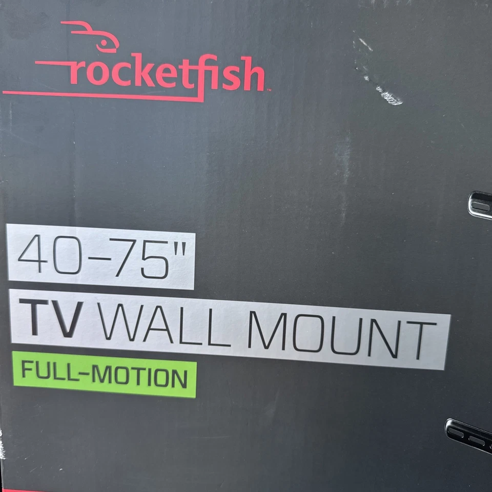 Rocketfish- Full-Motion TV Wall Mount for Most 40" to 75" TVs - Black - Open Box - Image 2 of 4