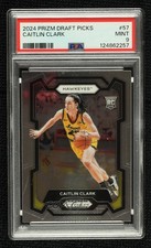 2024-25 Panini Prizm Draft Picks Caitlin Clark #57 PSA 9 MINT Rookie RC