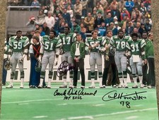 DICK VERMEIL CARMICHAEL HAIRSTON 1980-81 PHILADELPHIA EAGLES  SIGNED 8X10 SB XV