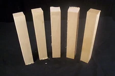 5 piece Basswood  1 1/4 x 1 1/4 x 8" Wood Carving Lathe Turning Wood  Lumber