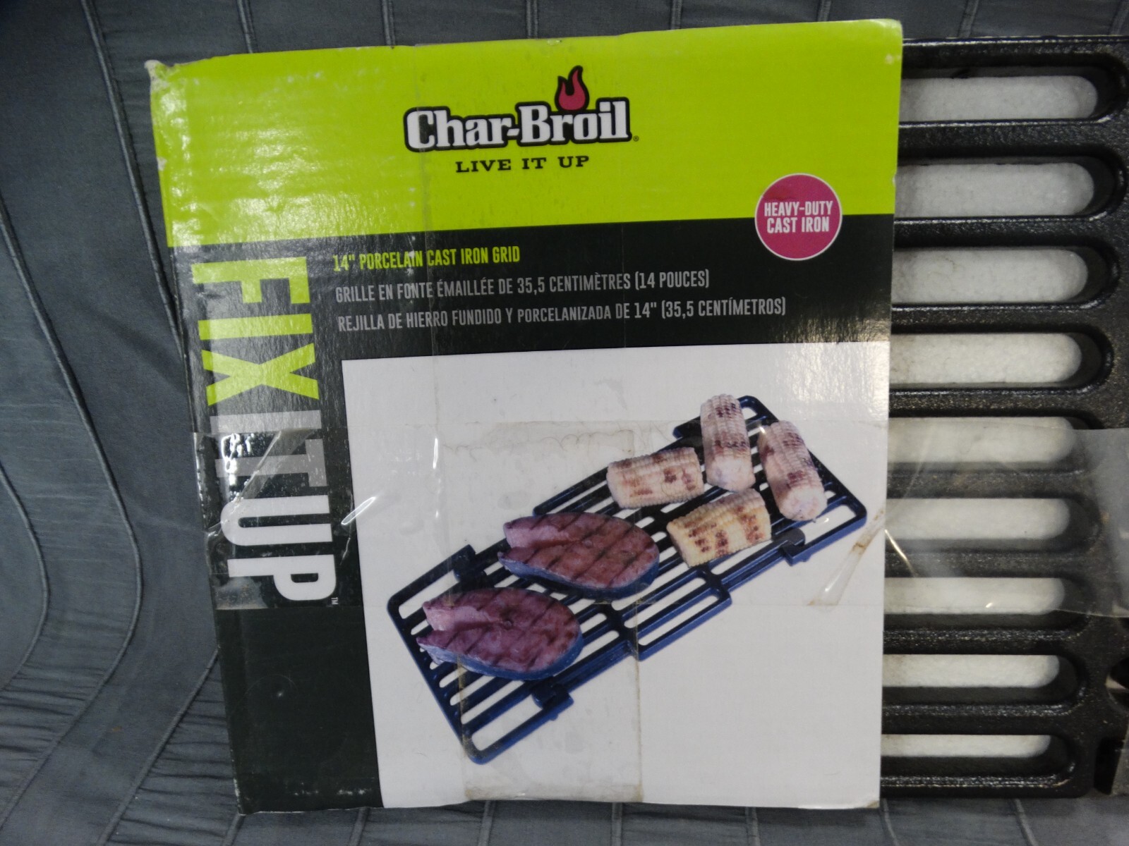 Char-Broil 14" Porcelain Cast Iron Grid Replacement Part Adjustable 14" - 19.5"
