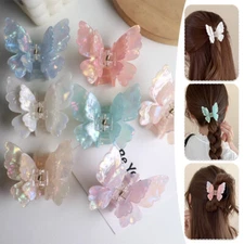 Fairy Butterfly Hair Claw Clip Women Girl Acetate Sweet Hairpin Hair Accessory